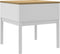 vidaXL - Lamptafel - FLORO - 55x55x54 - cm - massief - grenenhout - wit