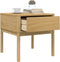 vidaXL - Lamptafel - FLORO - 55x55x54 - cm - massief - grenenhout - wasbruin