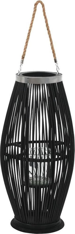 vidaXL - Lantaarnhouder - hangend - 60 - cm - bamboe - zwart