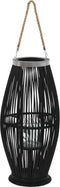 vidaXL - Lantaarnhouder - hangend - 60 - cm - bamboe - zwart