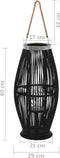 vidaXL - Lantaarnhouder - hangend - 60 - cm - bamboe - zwart