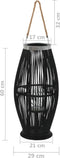 vidaXL - Lantaarnhouder - hangend - 95 - cm - bamboe - zwart