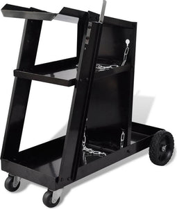vidaXL - Lasgereedschap - wagen - 3 - planken - zwart