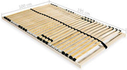 vidaXL - Lattenbodem - met - 28 - latten - 7 - zones - 100x200 - cm