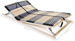 vidaXL - Lattenbodem - met - 42 - latten - 7 - zones - 120x200 - cm