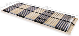 vidaXL - Lattenbodem - met - 42 - latten - 7 - zones - 80x200 - cm