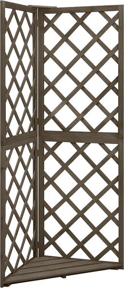 vidaXL - Latwerk - hoekmodel - 50x50x145 - cm - massief - vurenhout