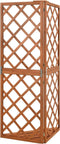 vidaXL - Latwerk - hoekmodel - 50x50x145 - cm - massief - vurenhout