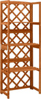 vidaXL - Latwerk - met - schappen - 55x30x140 - cm - massief - vurenhout