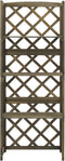 vidaXL - Latwerk - met - schappen - 55x30x140 - cm - massief - vurenhout - grijs