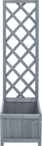 vidaXL - Latwerkplantenbak - 40x30x135 - cm - massief - vurenhout