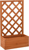 vidaXL - Latwerkplantenbak - 50x25x90 - cm - massief - vurenhout - oranje