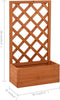 vidaXL - Latwerkplantenbak - 50x25x90 - cm - massief - vurenhout - oranje