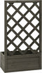 vidaXL - Latwerkplantenbak - 50x25x90 - cm - massief - vurenhout - grijs