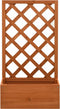 vidaXL - Latwerkplantenbak - 50x25x90 - cm - massief - vurenhout - oranje
