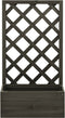 vidaXL - Latwerkplantenbak - 50x25x90 - cm - massief - vurenhout - grijs
