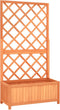 vidaXL - Latwerkplantenbak - 70x30x135 - cm - massief - vurenhout - bruin