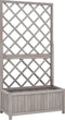 vidaXL - Latwerkplantenbak - 70x30x135 - cm - massief - vurenhout - grijs