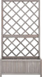 vidaXL - Latwerkplantenbak - 70x30x135 - cm - massief - vurenhout - grijs