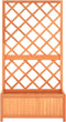 vidaXL - Latwerkplantenbak - 70x30x135 - cm - massief - vurenhout - bruin