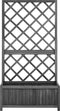 vidaXL - Latwerkplantenbak - 70x30x135 - cm - massief - vurenhout - zwart