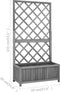 vidaXL - Latwerkplantenbak - 70x30x135 - cm - massief - vurenhout - zwart