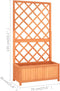 vidaXL - Latwerkplantenbak - 70x30x135 - cm - massief - vurenhout - bruin
