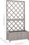 vidaXL - Latwerkplantenbak - 70x30x135 - cm - massief - vurenhout - grijs