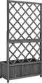vidaXL - Latwerkplantenbak - 70x30x135 - cm - massief - vurenhout - zwart