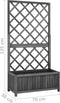 vidaXL - Latwerkplantenbak - 70x30x135 - cm - massief - vurenhout - zwart
