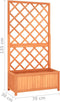 vidaXL - Latwerkplantenbak - 70x30x135 - cm - massief - vurenhout - bruin