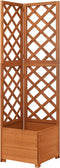 vidaXL - Latwerkplantenbak - hoekmodel - 40x40x150 - cm - massief - vurenhout