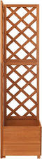 vidaXL - Latwerkplantenbak - hoekmodel - 40x40x150 - cm - massief - vurenhout