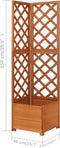 vidaXL - Latwerkplantenbak - hoekmodel - 40x40x150 - cm - massief - vurenhout