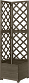 vidaXL - Latwerkplantenbak - hoekmodel - 40x40x150 - cm - vurenhout - grijs