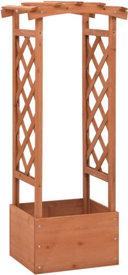 vidaXL - Latwerkplantenbak - met - boog - 49x39x117 - cm - vurenhout
