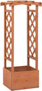 vidaXL - Latwerkplantenbak - met - boog - 49x39x117 - cm - vurenhout