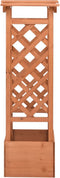 vidaXL - Latwerkplantenbak - met - boog - 49x39x117 - cm - vurenhout