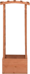 vidaXL - Latwerkplantenbak - met - boog - 49x39x117 - cm - vurenhout