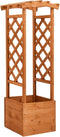 vidaXL - Latwerkplantenbak - met - boog - 49x39x130 - cm - vurenhout