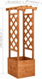 vidaXL - Latwerkplantenbak - met - boog - 49x39x130 - cm - vurenhout