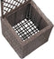 vidaXL - Latwerkplantenbak - verhoogd - met - 1 - pot - 30x30x107 - cm - rattan - grijs