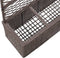 vidaXL - Latwerkplantenbak - verhoogd - met - potten - 58x30x107 - cm - rattan - grijs