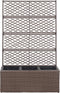 vidaXL - Latwerkplantenbak - verhoogd - met - potten - 58x30x107 - cm - rattan - zwart