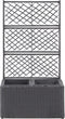vidaXL - Latwerkplantenbak - verhoogd - met - potten - 58x30x107 - cm - rattan - bruin