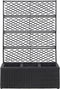 vidaXL - Latwerkplantenbak - verhoogd - met - potten - 58x30x107 - cm - rattan - zwart