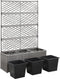 vidaXL - Latwerkplantenbak - verhoogd - met - potten - 83x30x130 - cm - rattan - grijs