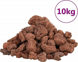 vidaXL - Lavastenen - 10 - kg - 1-2 - cm - rood