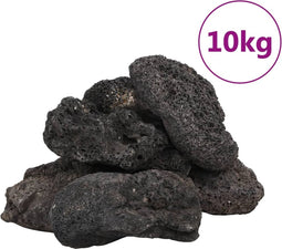 vidaXL - Lavastenen - 10 - kg - 10-30 - cm - zwart