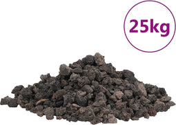 vidaXL - Lavastenen - 25 - kg - 1-2 - cm - zwart